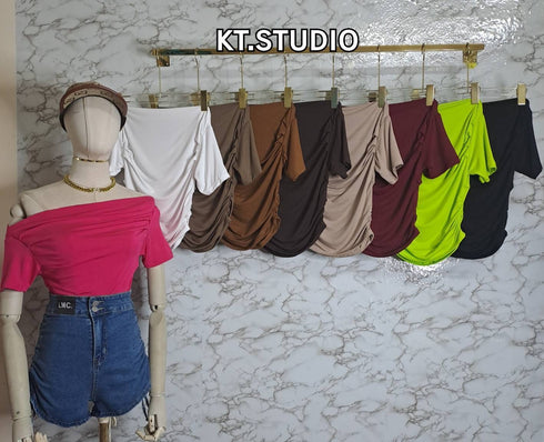 Off-Shoulder Half Sleeves Tops